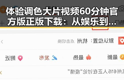 体验调色大片视频60分钟官方版正版下载：从娱乐到艺术的视觉盛宴