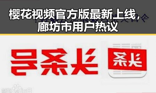 樱花视频官方版最新上线,廊坊市用户热议