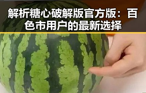解析糖心破解版官方版:百色市用户的最新选择