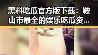 黑料吃瓜官方版下载:鞍山市最全的娱乐吃瓜资源指南
