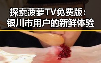 探索菠萝TV免费版：银川市用户的新鲜体验