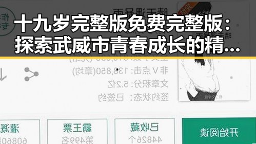 十九岁完整版免费完整版：探索武威市青春成长的精彩瞬间