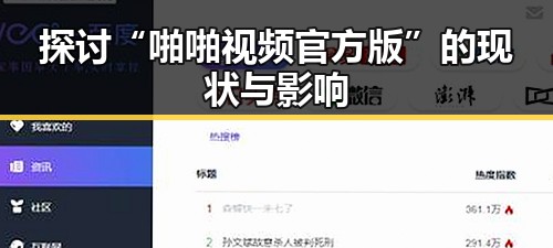 探讨“啪啪视频官方版”的现状与影响