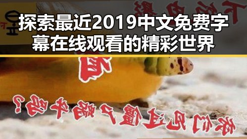 探索最近2019中文免费字幕在线观看的精彩世界