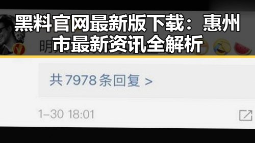 黑料 官网最新版下载：惠州市最新资讯全解析