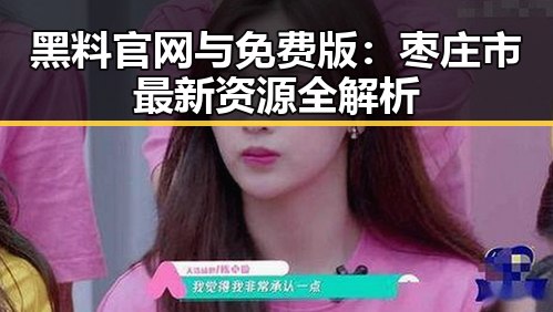 黑料 官网与免费版：枣庄市最新资源全解析