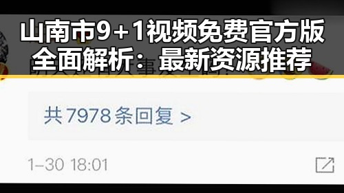 山南市9+1视频免费官方版全面解析：最新资源推荐