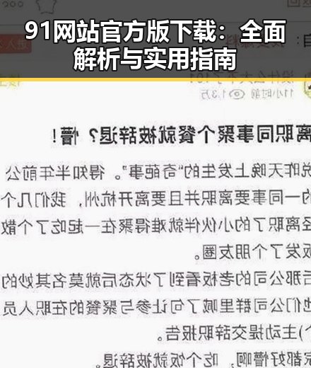 91网站官方版下载：全面解析与实用指南