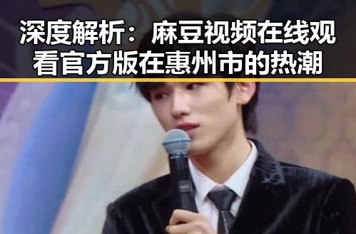深度解析：麻豆视频在线观看官方版在惠州市的热潮