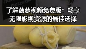 了解菠萝视频免费版：畅享无限影视资源的最佳选择