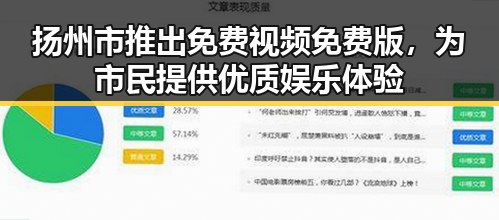 扬州市推出免费视频免费版,为市民提供优质娱乐体验