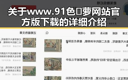 关于www.91色😍萝网站官方版下载的详细介绍