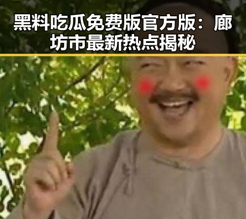 黑料吃瓜免费版官方版:廊坊市最新热点揭秘