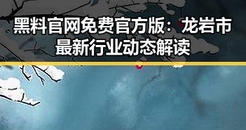 黑料 官网免费官方版：龙岩市最新行业动态解读