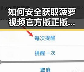 如何安全获取菠萝视频官方版正版下载，保障观看体验