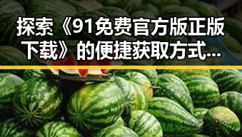 探索《91免费官方版正版下载》的便捷获取方式——南平市用户的最佳选择