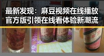 最新发现:麻豆视频在线播放官方版引领在线看体验新潮流