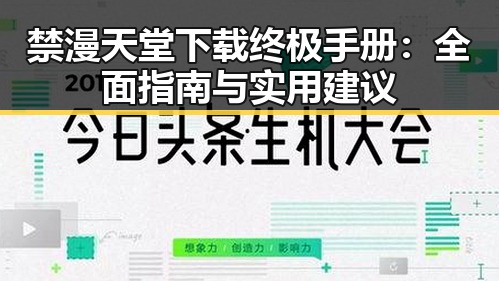 禁漫天堂下载终极手册：全面指南与实用建议