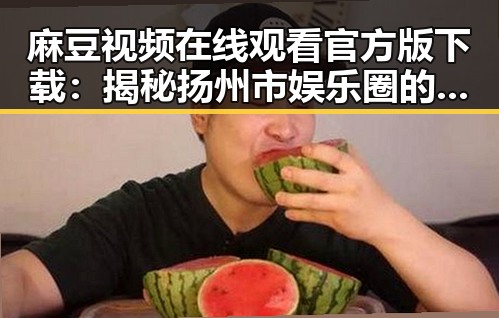 麻豆视频在线观看官方版下载:揭秘扬州市娱乐圈的变化与发展