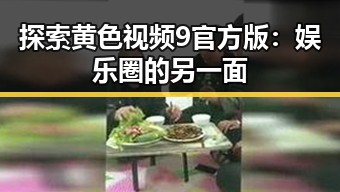 探索黄色视频9官方版:娱乐圈的另一面
