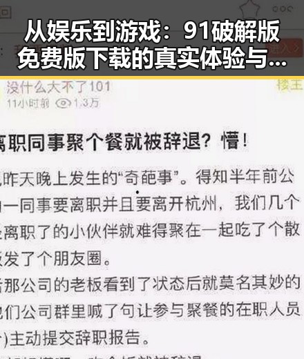 从娱乐到游戏:91破解版免费版下载的真实体验与反差