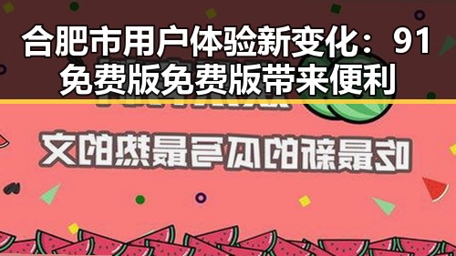 合肥市用户体验新变化：91免费版免费版带来便利