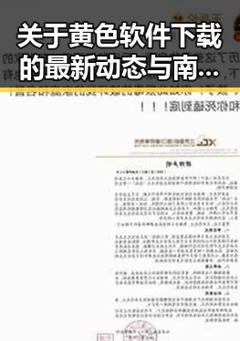 关于黄色软件下载的最新动态与南阳市相关应用介绍