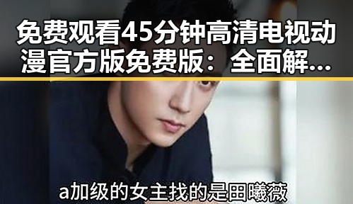 免费观看45分钟高清电视动漫官方版免费版：全面解析与资源介绍