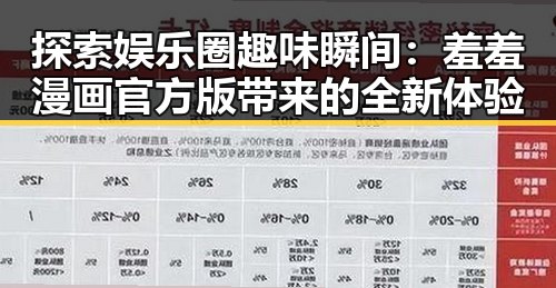 探索娱乐圈趣味瞬间:羞羞漫画官方版带来的全新体验