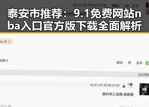 泰安市推荐：9.1免费网站nba入口官方版下载全面解析
