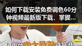 如何下载安装免费调色60分钟视频最新版下载,掌握调色技巧
