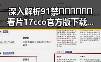 深入解析91禁🍆🍑🔞❌❌❌看片17cco官方版下载:行业现状与未来发展