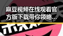 麻豆视频在线观看官方版下载带你领略娱乐圈吃瓜小花的崛起